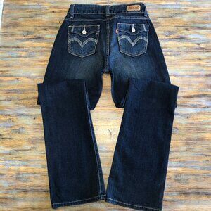 Levis 529 Jeans Curvy Boot Cut Low Rise Dark Wash Womens Size 4 M (27/32)